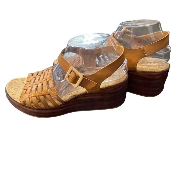 Korks-Ease Korks Marley Tan Ankle Strap Wedge Sandals Woman’s size 9 - Picture 4 of 8